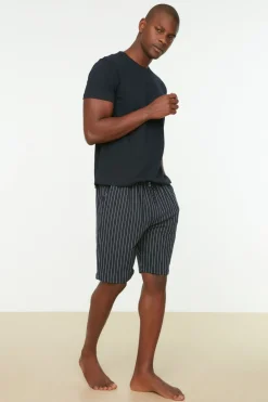 Conjunto de pijama corto rayas