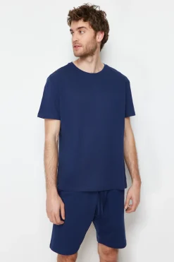 Conjunto de pijama corto liso