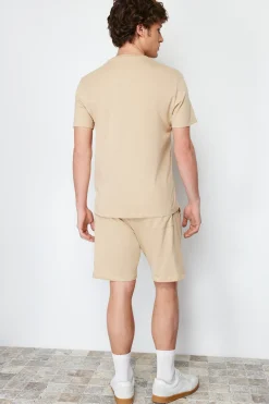 Conjunto de pijama corto liso