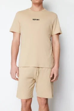 Conjunto de pijama corto liso