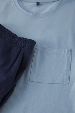 Conjunto de pijama corto liso