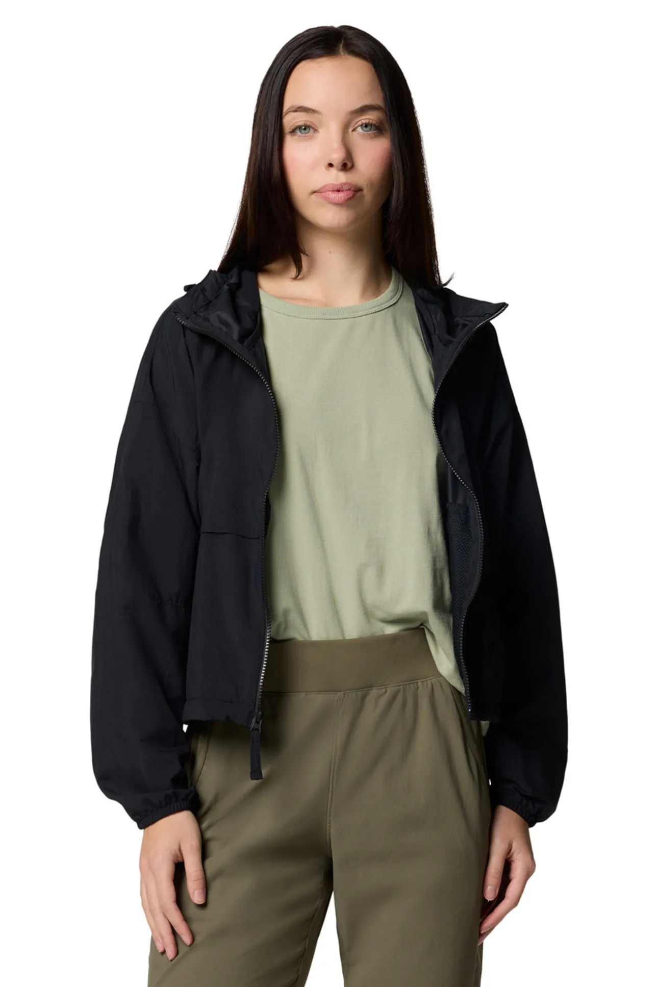 Cortavientos corto con capucha