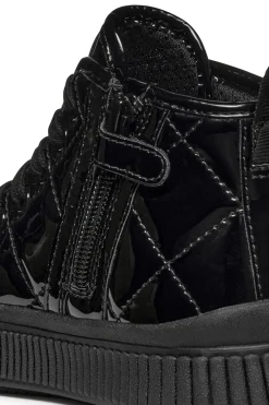 Deportivas efecto charol