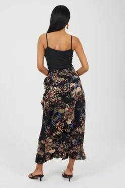 Falda con estampado floral