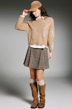 Falda corta cuadros de tablas