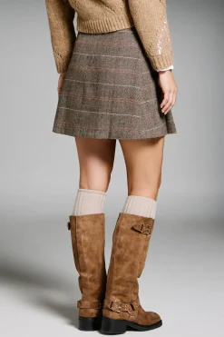 Falda corta cuadros de tablas