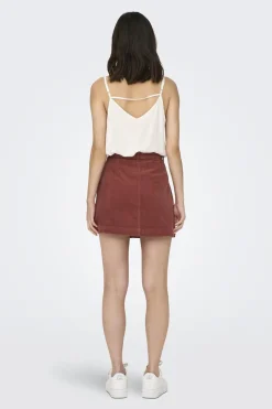 Falda corta de pana