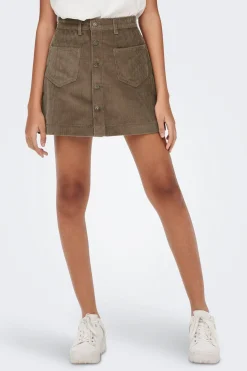Falda corta de pana