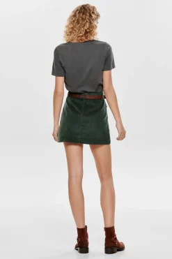 Falda corta de pana