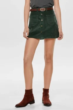 Falda corta de pana