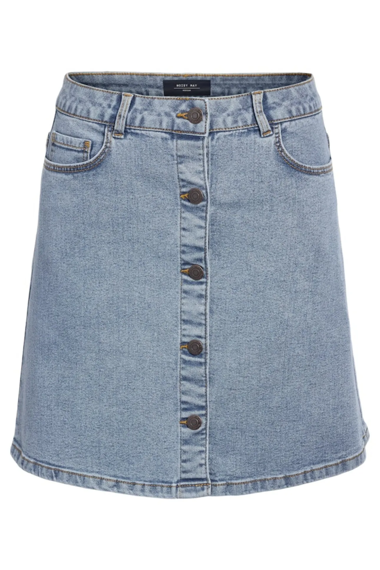 Falda corta vaquera con detalle de botones