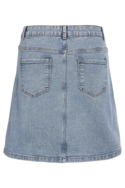 Falda corta vaquera con detalle de botones