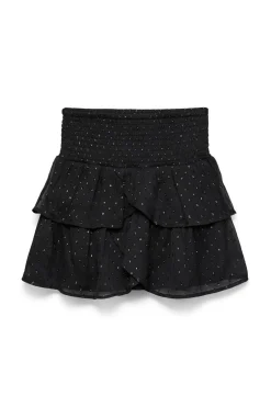 Falda corta volantes