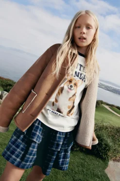 Falda de cuadros con volantes ni&ntilde;a