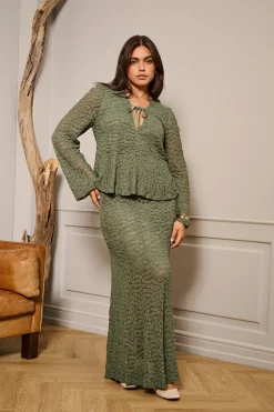 Falda de encaje talla grande