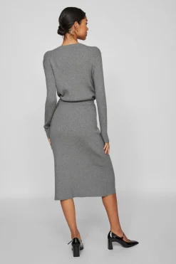 Falda de punto canal&eacute; midi