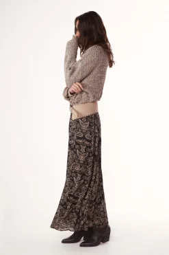 Falda estampada con gomas