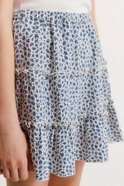 Falda flores ni&ntilde;a