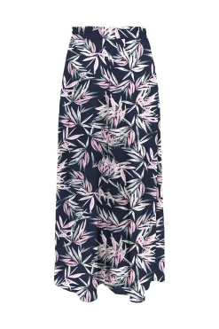 Falda larga estampada cintura el&aacute;stica