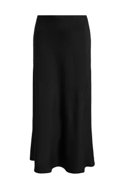 Falda larga sat&eacute;n