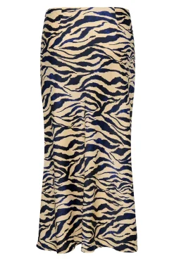 Falda larga satinada