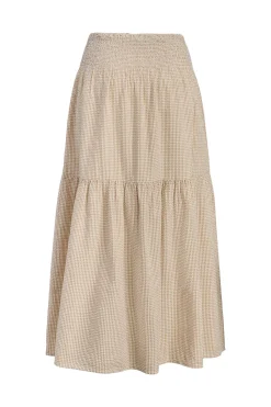 Falda larga seersucker