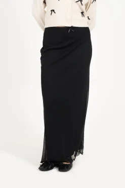 Falda maxi con malla