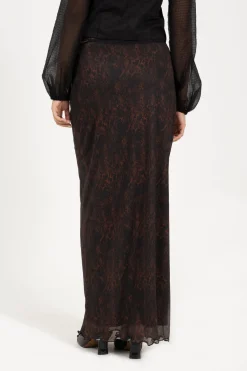 Falda maxi con malla