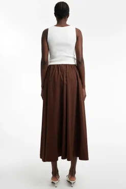 Falda midi algod&oacute;n