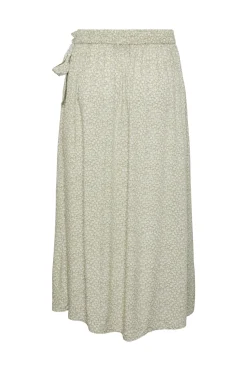 Falda midi cruzada con lazada