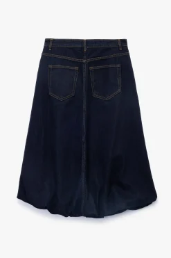 Falda midi de corte est&aacute;ndar