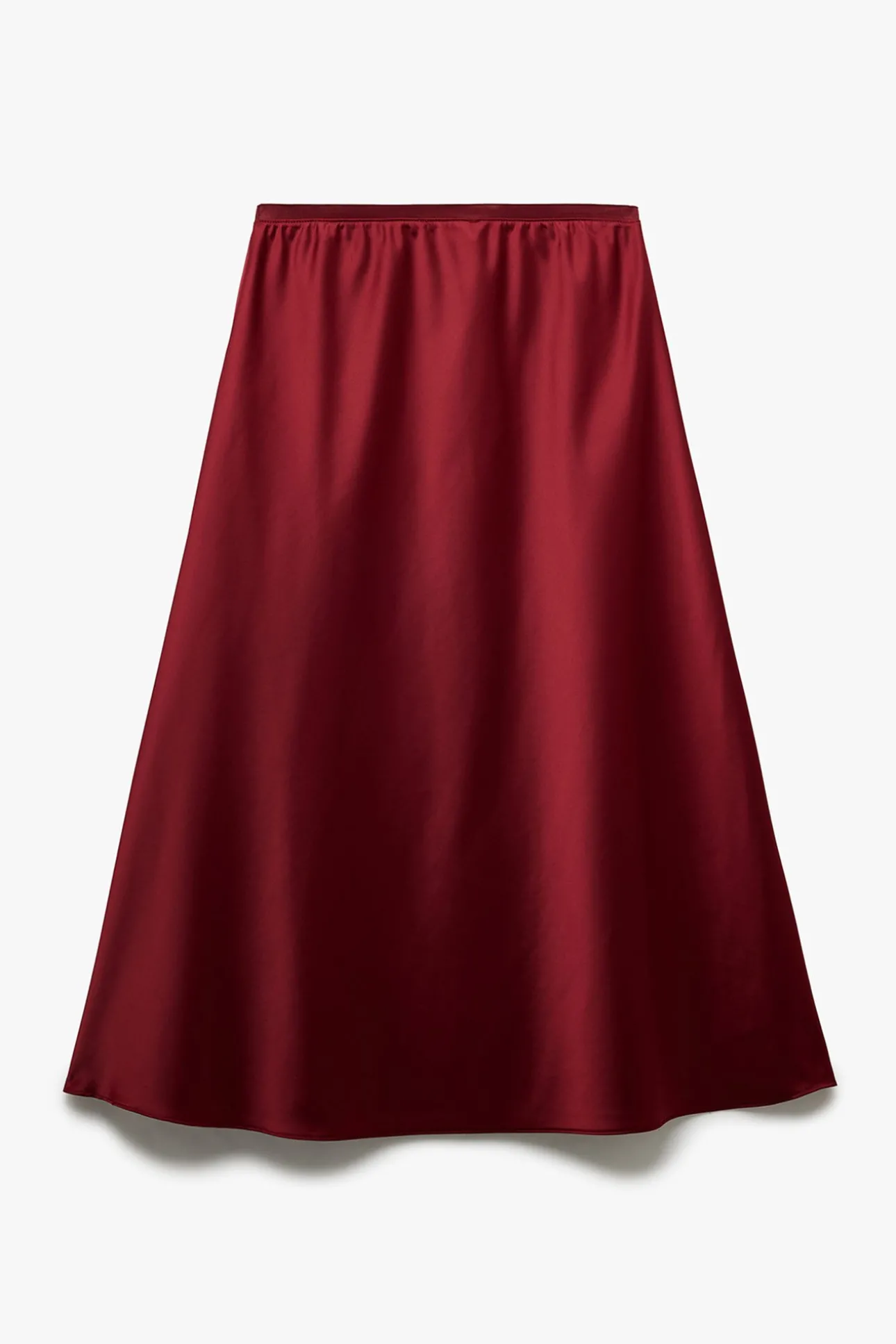 Falda midi de corte regular con cintura est&aacute;ndar