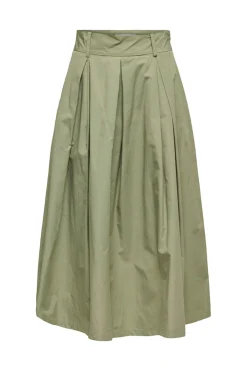 Falda midi de tablas