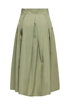 Falda midi de tablas