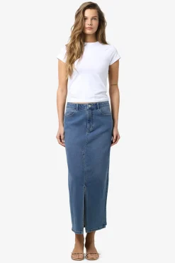 Falda midi denim