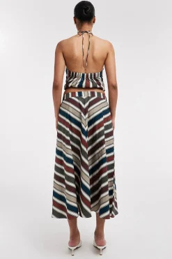 Falda midi estampada