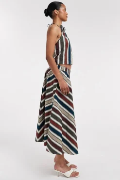 Falda midi estampada