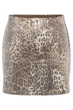 falda midi lentejuelas animal