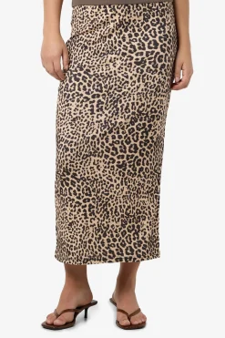 Falda midi leopardo cinturilla