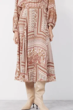 Falda quillas estampada