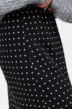 Falda tobillera lunares sat&eacute;n