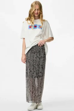 Falda transparente animal print con forro