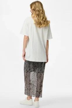 Falda transparente animal print con forro