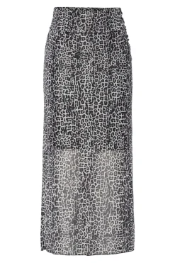 Falda transparente animal print con forro