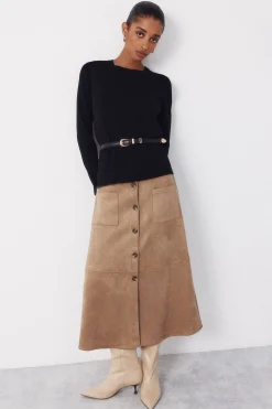 Falda vuelo de antelina