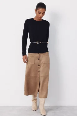 Falda vuelo de antelina