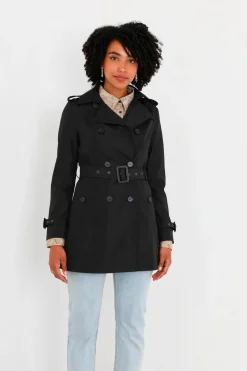 Gabardina abotonada con cintur&oacute;n