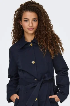 Gabardina botones cintur&oacute;n