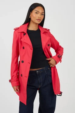 Gabardina con cintur&oacute;n y botones