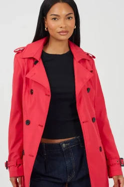 Gabardina con cintur&oacute;n y botones